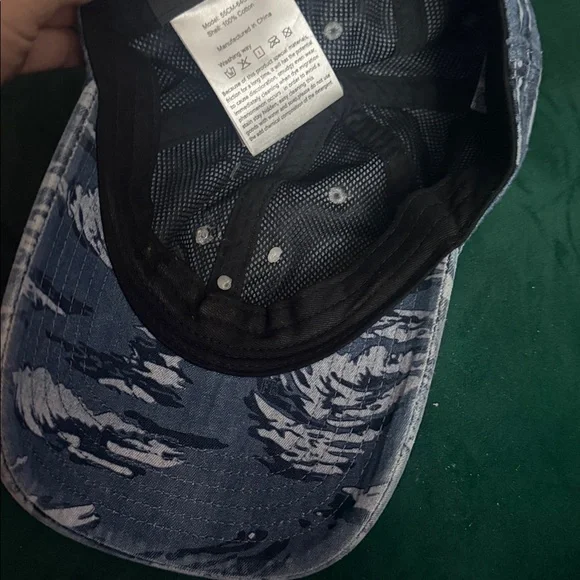 PRADA Denim Blue Camouflage Baseball Cap - BRAND NEW - Prada Logo Hat - Picture 2 of 4